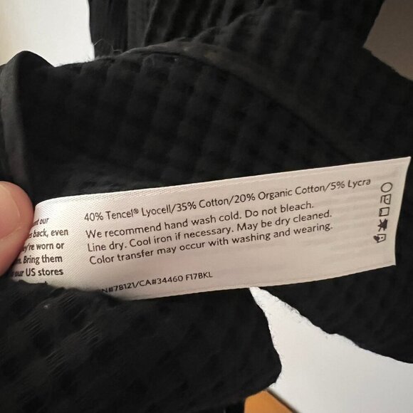 Eileen Fisher Tencel Waffle Knit Stand Collar Black Jacket Women's Size Medium - Picture 8 of 11